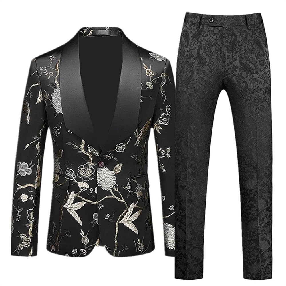 赤色刺繍入りスーツ（ジャケット・パンツ） 赤色刺繍入りスーツ（ジャケット・パンツ） - スーツ